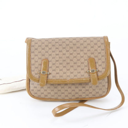 Gucci Micro GG Canvas Leather Shoulder Bag