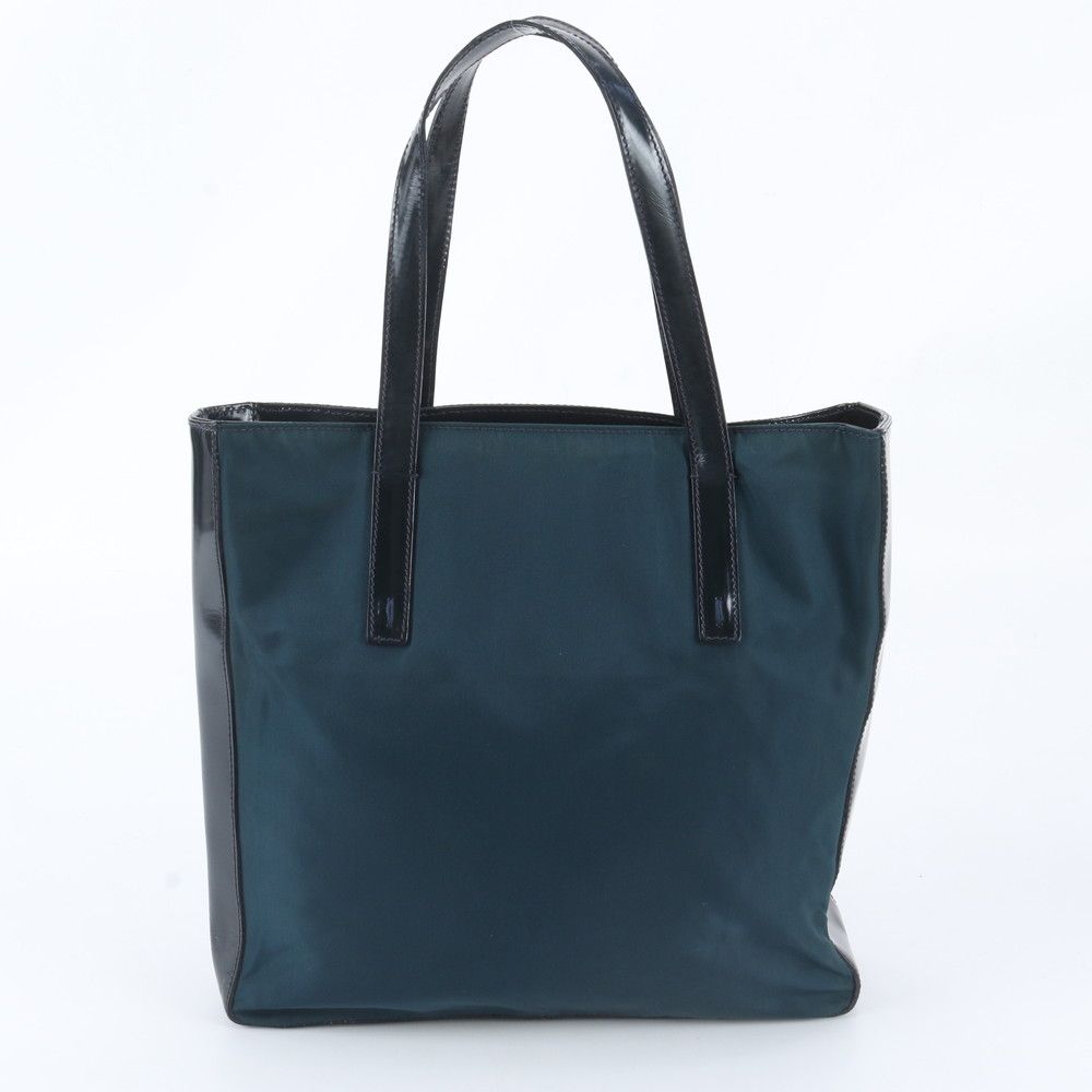 Prada White Tessuto Nylon Leather Tote Bag Shoulder Business Document