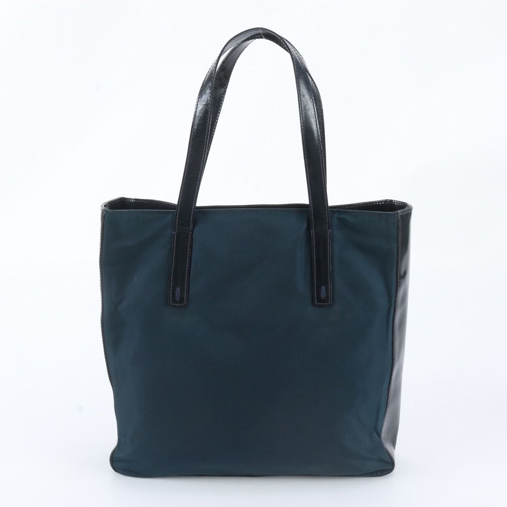 Prada White Tessuto Nylon Leather Tote Bag Shoulder Business Document — view 3