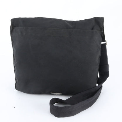 Prada White Tessuto Nylon Triangle Logo Leather Shoulder Bag Crossbody Messenger