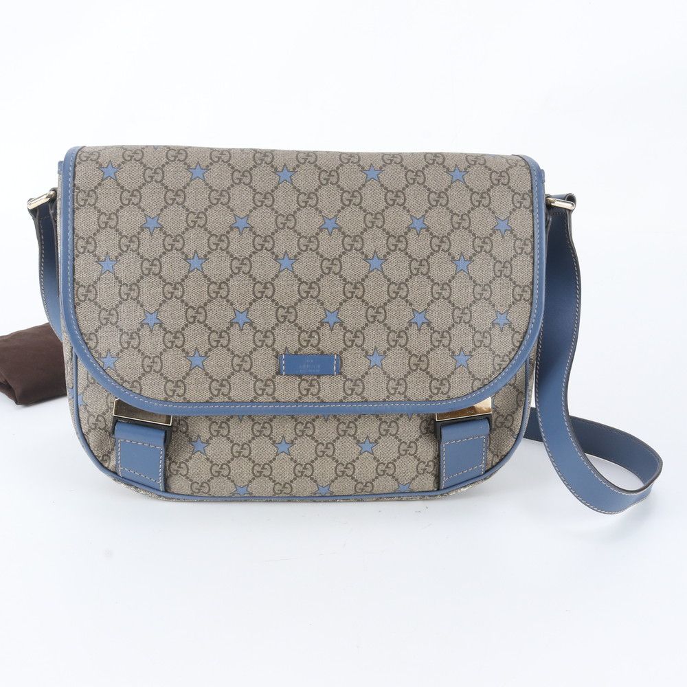 Gucci GG Supreme Star Leather Shoulder Bag Crossbody Hand