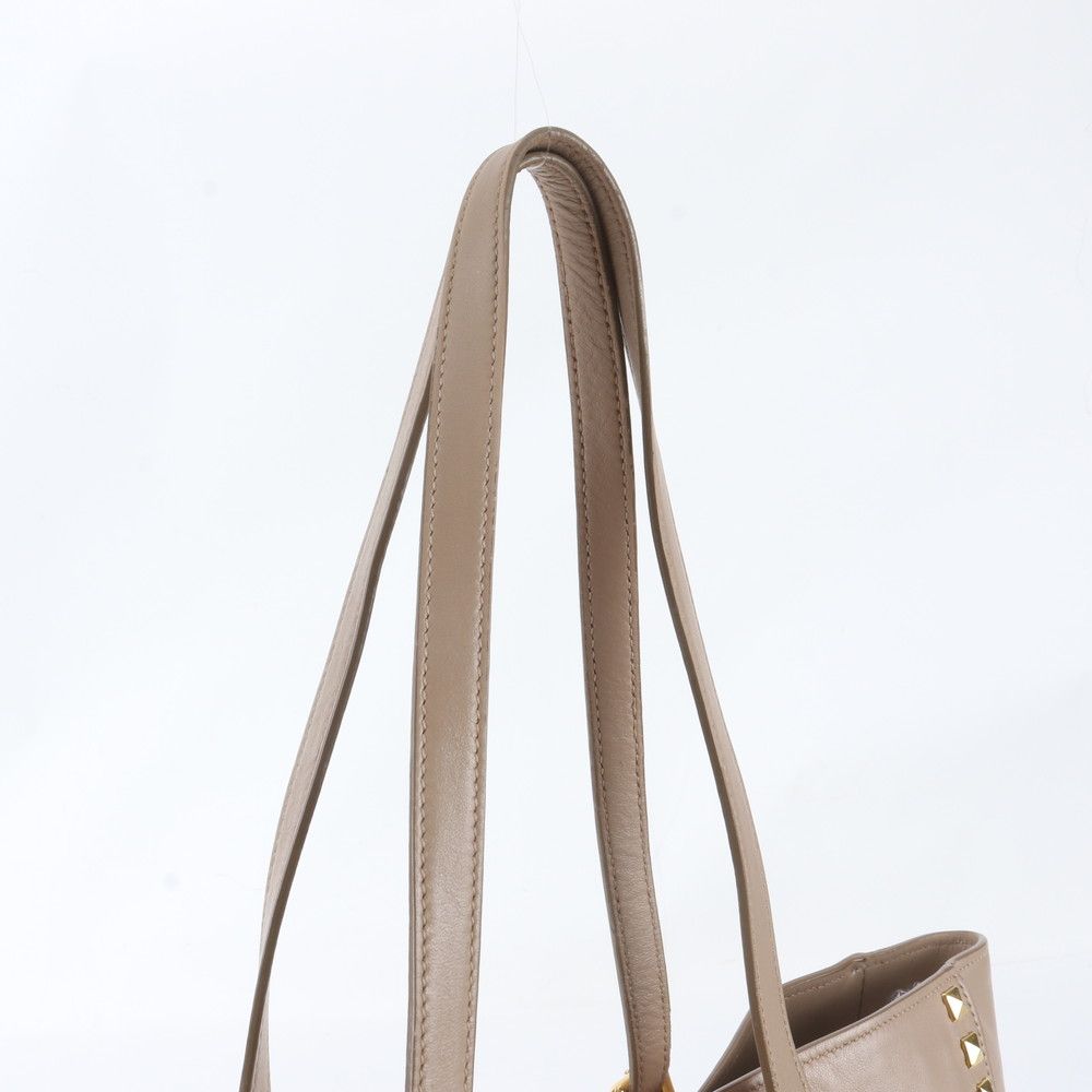Miu Miu Studs Leather Tote Bag Shoulder Hand — view 2