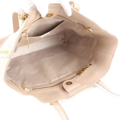 Miu Miu Studs Leather Tote Bag Shoulder Hand — view 7
