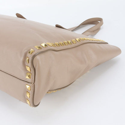 Miu Miu Studs Leather Tote Bag Shoulder Hand — view 4