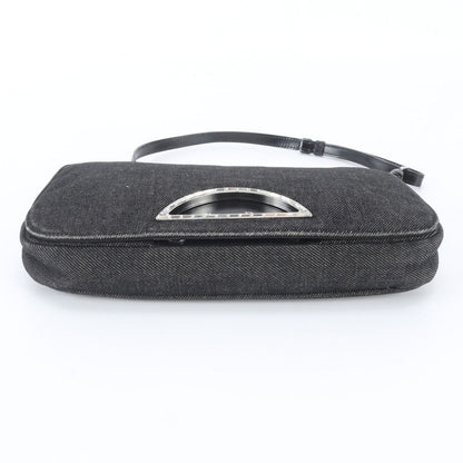 Dior Malice Pearl Denim Leather Shoulder Bag — view 5