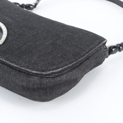Dior Malice Pearl Denim Leather Shoulder Bag — view 4