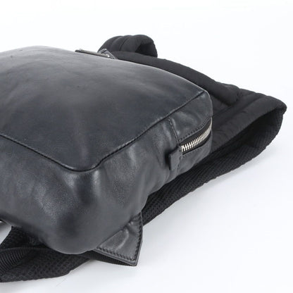 Prada White Tag Triangle Logo Leather Backpack Business — view 3