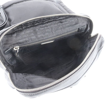 Prada White Tag Triangle Logo Leather Backpack Business — view 6