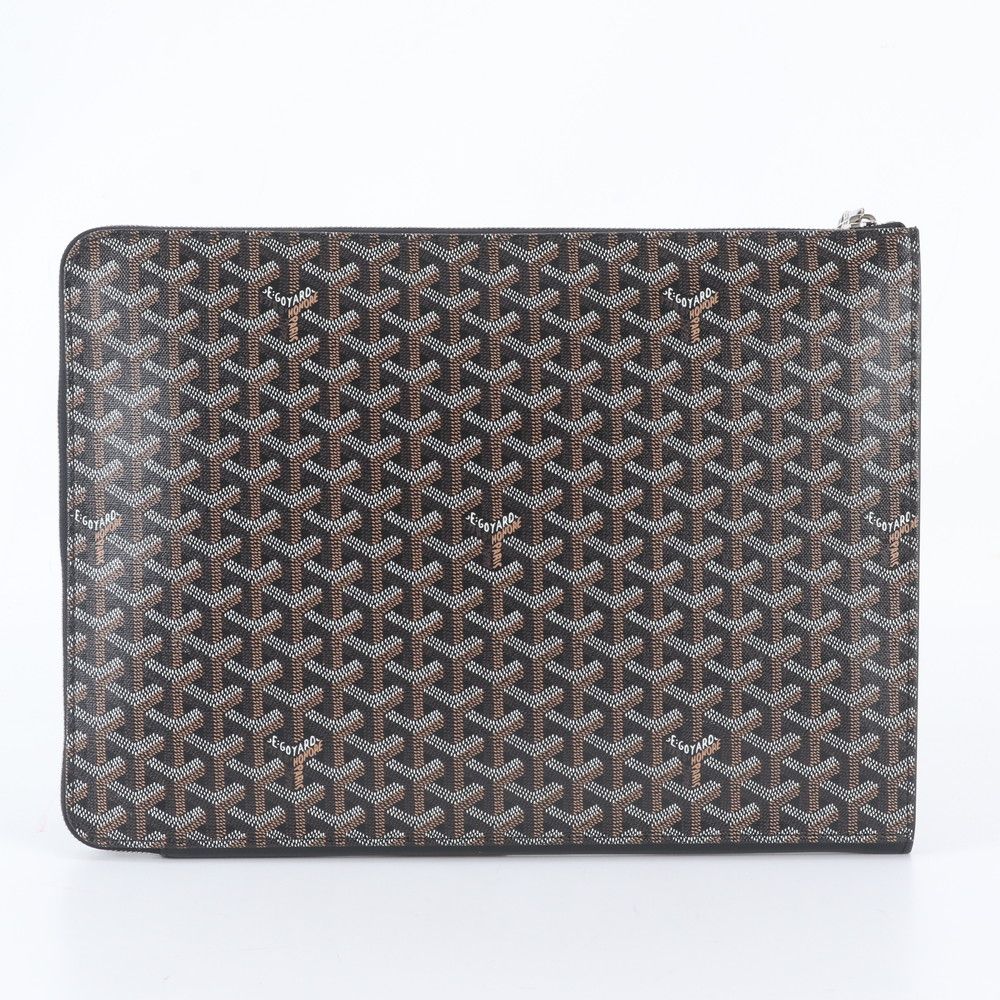 Goyard Sorbonne Herringbone Leather Clutch Pouch Business — view 2