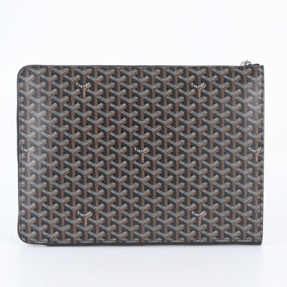 Goyard Sorbonne Herringbone Leather Clutch Pouch Business — view 2