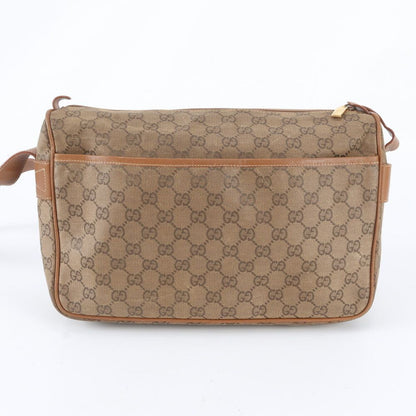 Gucci GG Supreme Leather Shoulder Bag Messenger Business Brown — view 3