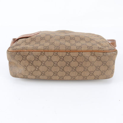 Gucci GG Supreme Leather Shoulder Bag Messenger Business Brown — view 5