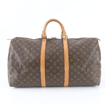 Louis Vuitton Monogram Keepall 55 Leather Boston Bag Tote Travel — view 3