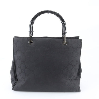 Gucci Bamboo GG Nylon Handbag Tote Black — view 3