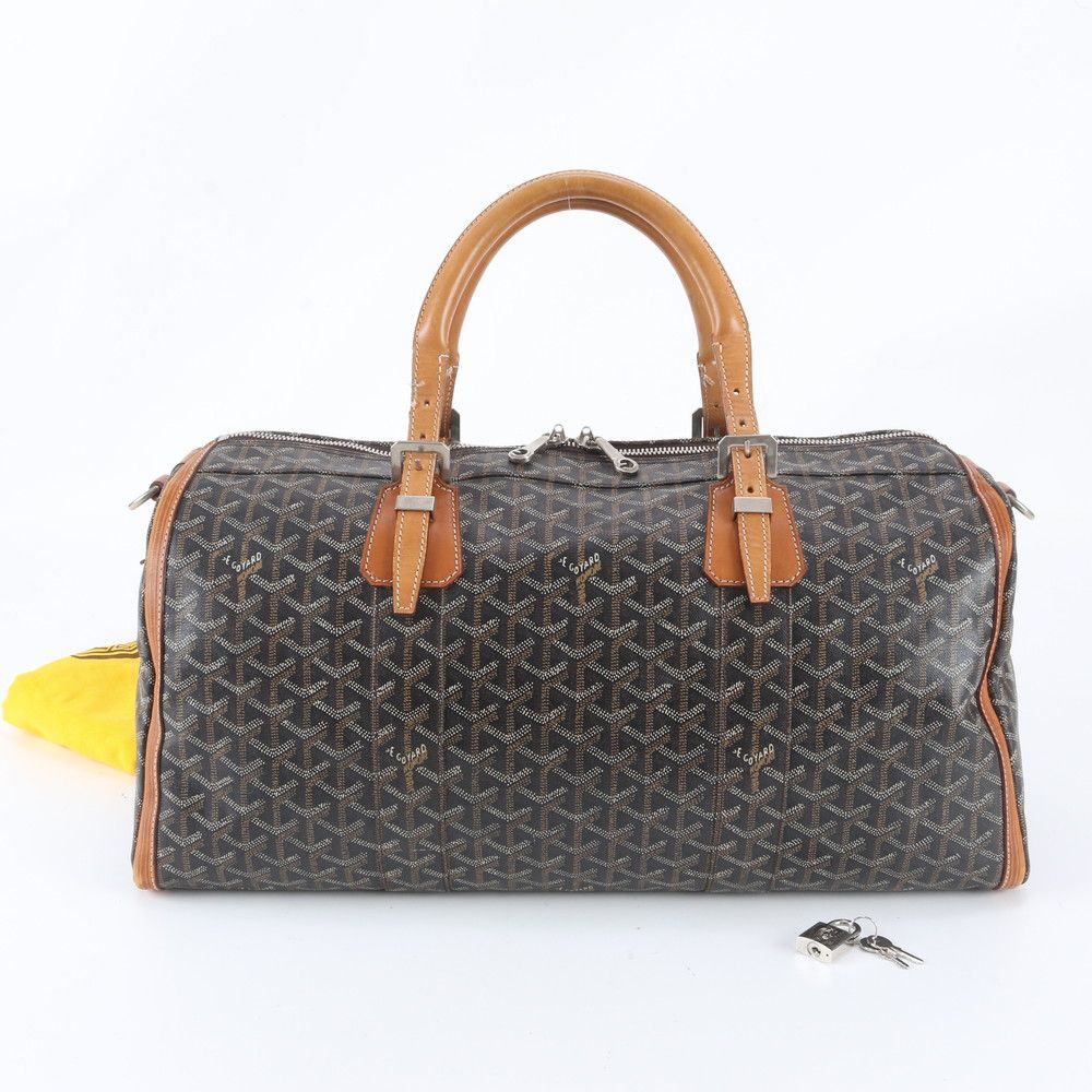 Goyard Croisjour 45 Leather Boston Bag Tote Carrie