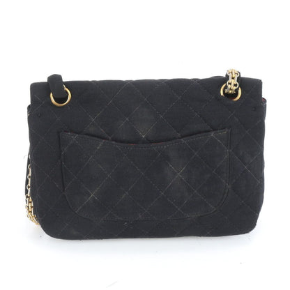 Chanel 2.55 Chain 2-Way Shoulder Bag Crossbody Leather Black — view 3