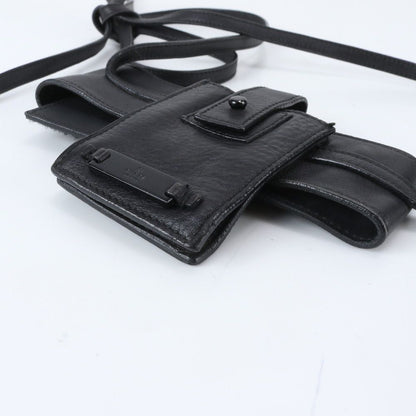 Gucci Leather 2-Way Shoulder Bag Waist Pouch Black — view 4