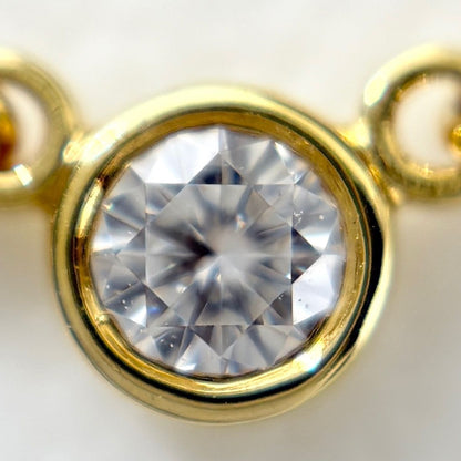 Tiffany & Co by the Yard Yellow Gold Pendant Pave Diamond Elsa Peretti Necklace — view 2