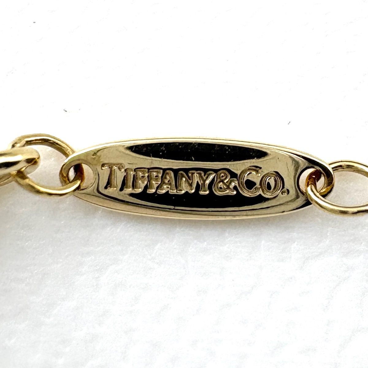 Tiffany & Co by the Yard Yellow Gold Pendant Pave Diamond Elsa Peretti Necklace — view 7