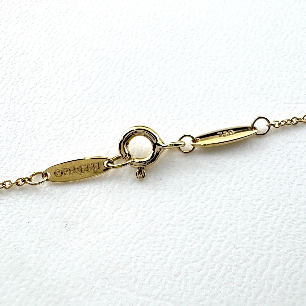Tiffany & Co by the Yard Yellow Gold Pendant Pave Diamond Elsa Peretti Necklace — view 5