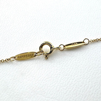 Tiffany & Co by the Yard Yellow Gold Pendant Pave Diamond Elsa Peretti Necklace — view 5