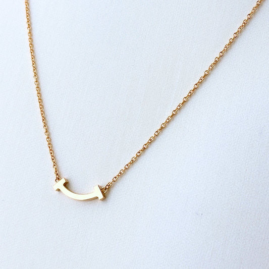 Tiffany & Co T Smile Mini Pink Gold Pendant