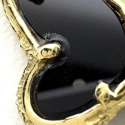 Van Cleef & Arpels Onyx Papillon Yellow Gold Pendant Pave Diamond Butterfly — view 8