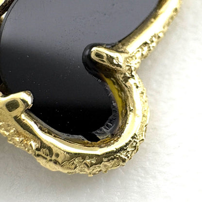 Van Cleef & Arpels Onyx Papillon Yellow Gold Pendant Pave Diamond Butterfly — view 7