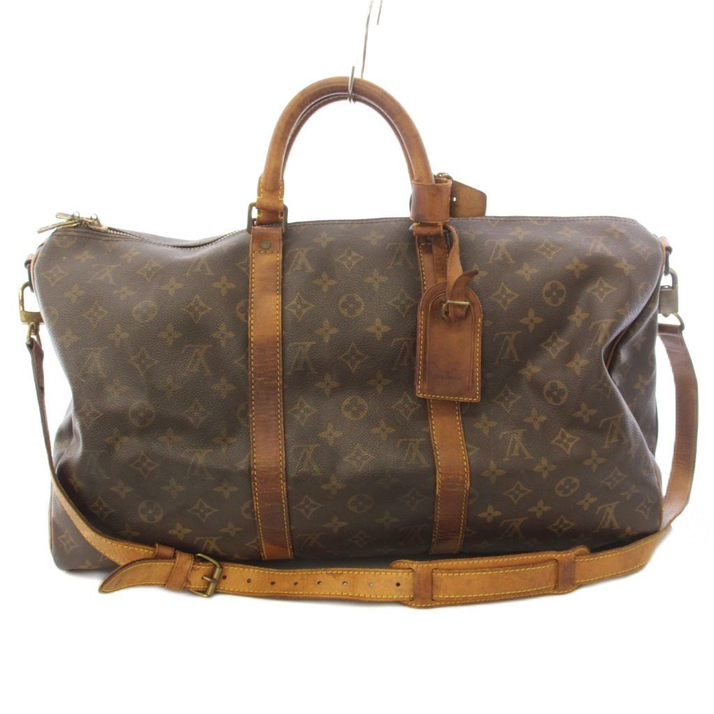 Louis Vuitton Keepall Bandouliere 50 Monogram Boston Bag Brown TK — view 2