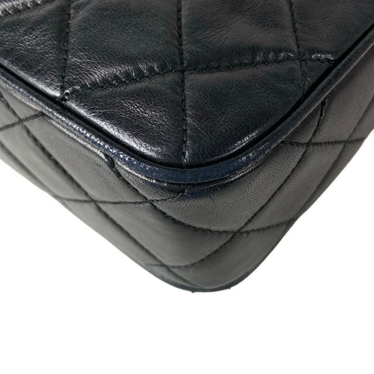 Chanel Shoulder Bag Quilted Black Chain Gold Tassel Bijou Lambskin — view 8