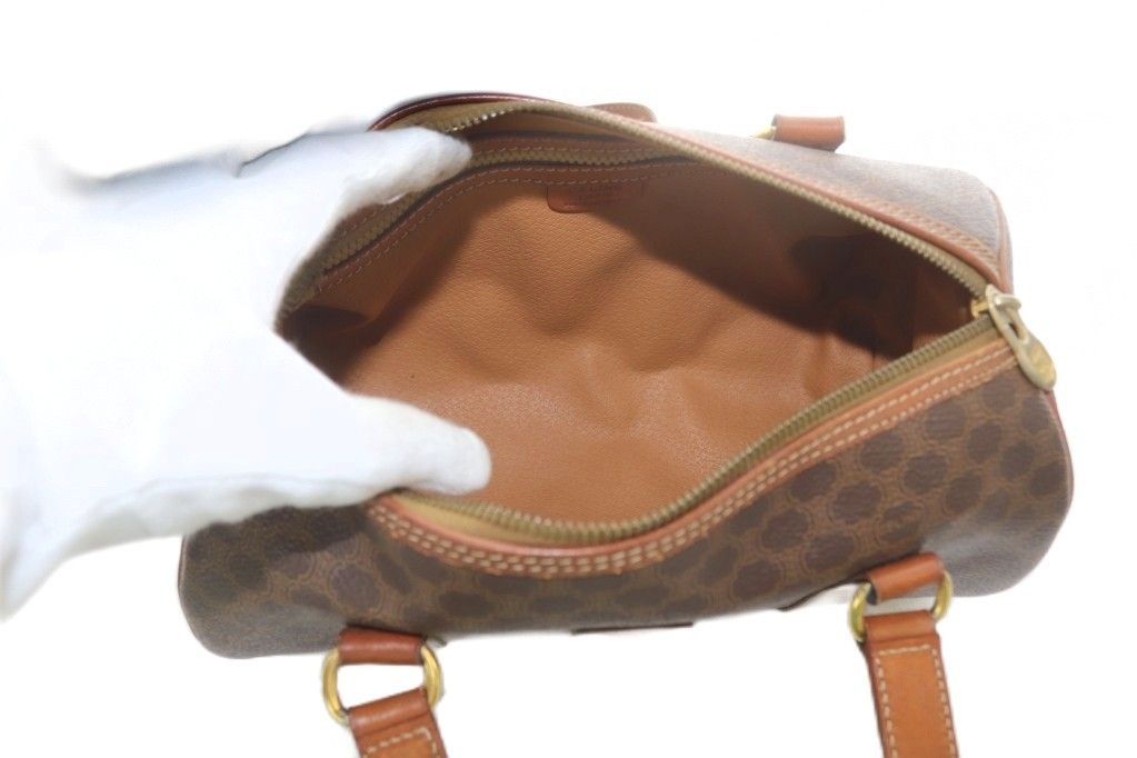 Celine Vintage Handbag Macadam Drum Shape Brown — view 4