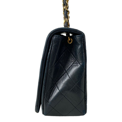 Chanel Shoulder Bag Single Flap Quilted Black Gold Chain Full Turnlock — view 4