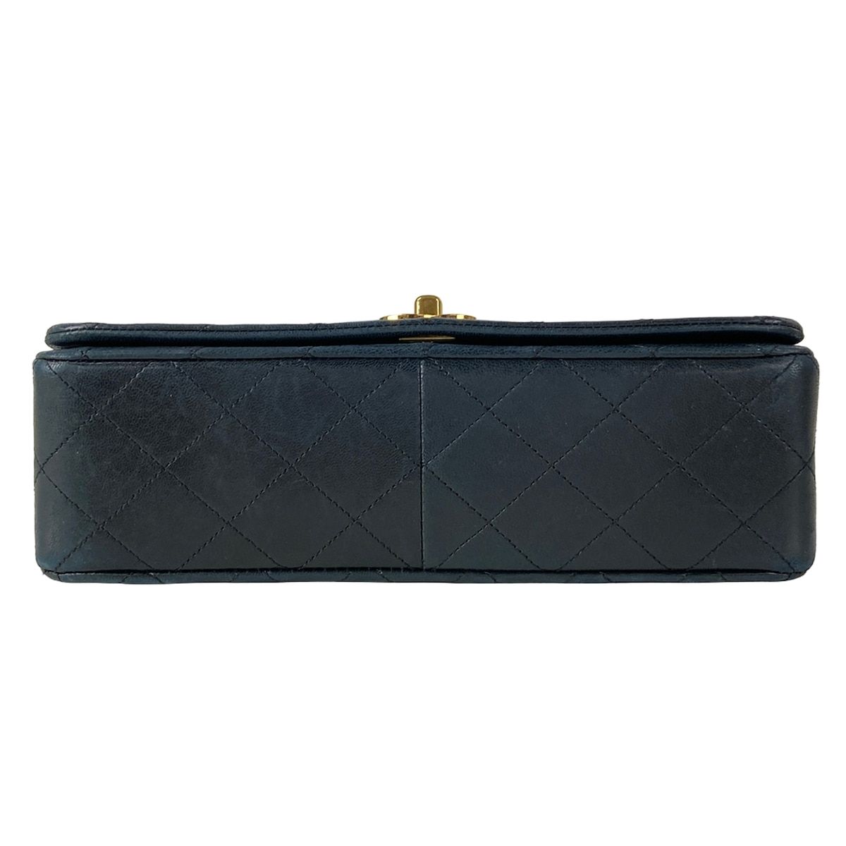 Chanel Shoulder Bag Single Flap Quilted Black Gold Chain Full Turnlock — view 5