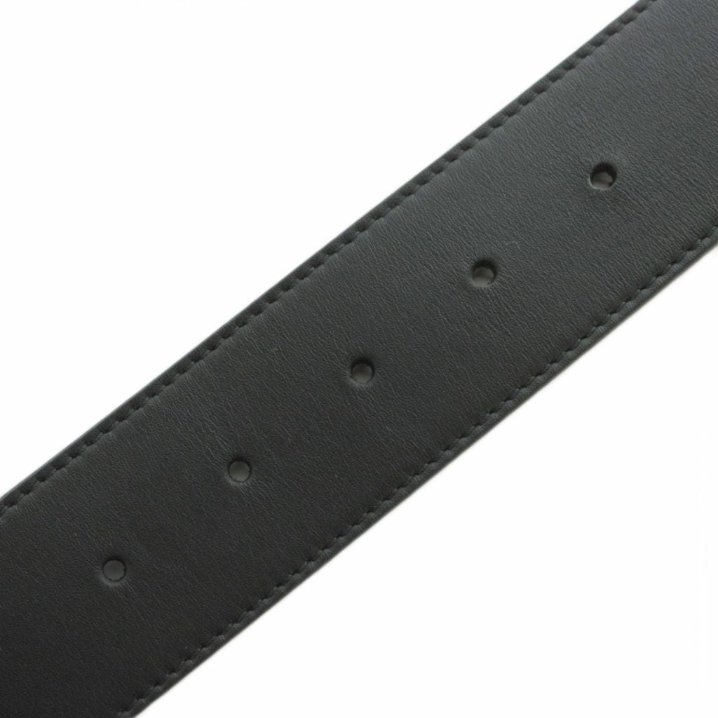 Gucci Pearl Double G Wide Belt Leather 80/32 Black OH — view 5