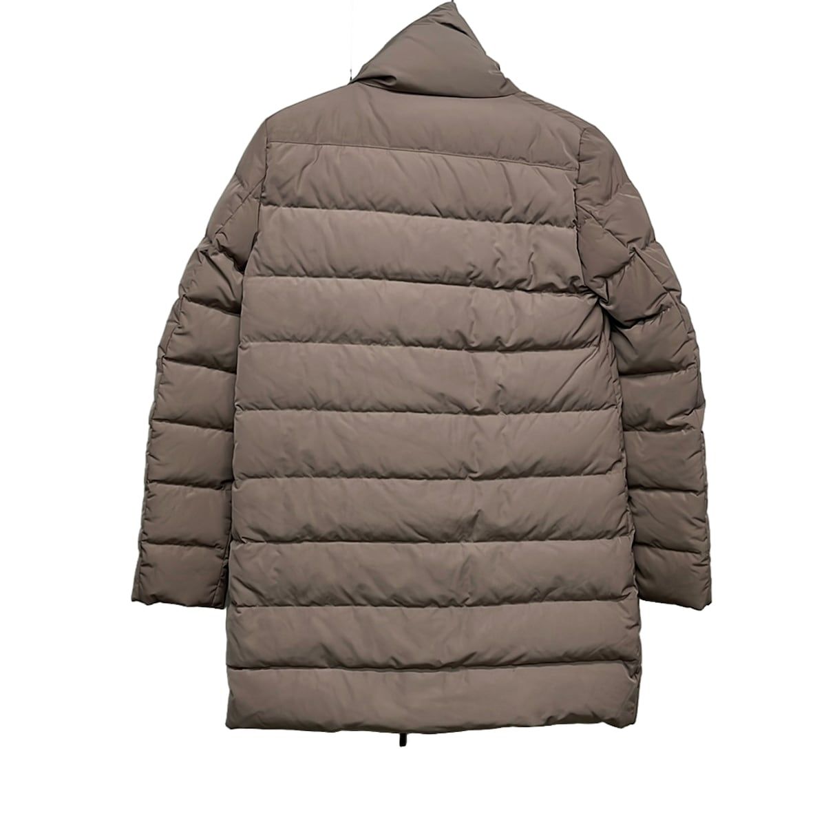 Moncler Down Coat XS Gerboise Gray Beige Long Sleeve Zip Up Winter 0 — view 2