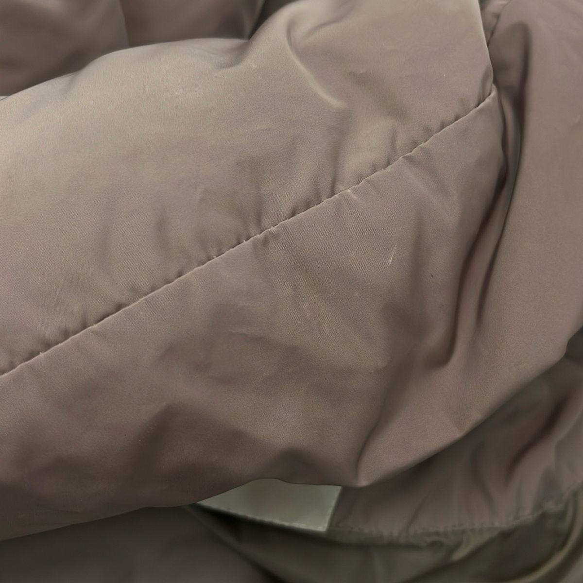 Moncler Down Coat XS Gerboise Gray Beige Long Sleeve Zip Up Winter 0 — view 6