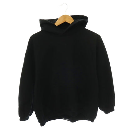 Balenciaga Logo Tag Design Hoodie Long Sleeve Black S