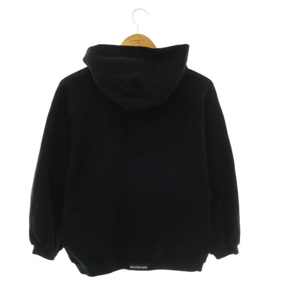 Balenciaga Logo Tag Design Hoodie Long Sleeve Black S — view 2