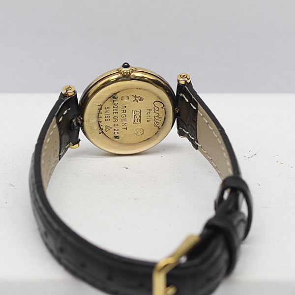 Cartier Dead Stock Class Must Vendome 925 Sterling Silver Ivory Dial Watch — view 4
