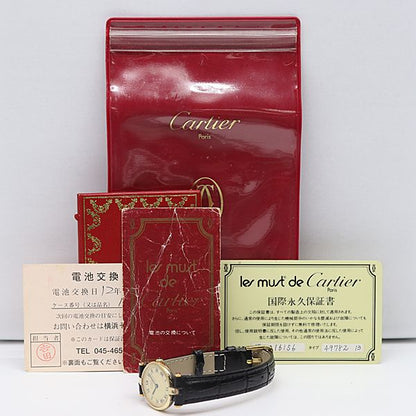 Cartier Dead Stock Class Must Vendome 925 Sterling Silver Ivory Dial Watch — view 5