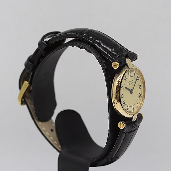 Cartier Dead Stock Class Must Vendome 925 Sterling Silver Ivory Dial Watch — view 2
