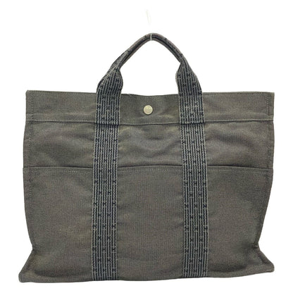 Hermes Tote Bag Her Line MM Dark Gray Black Previous Model — view 3