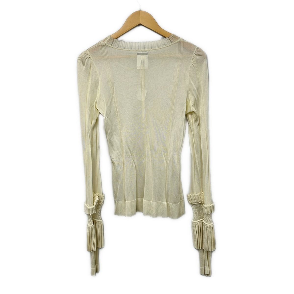 Chanel Long Sleeve Top M Ivory 38 — view 2