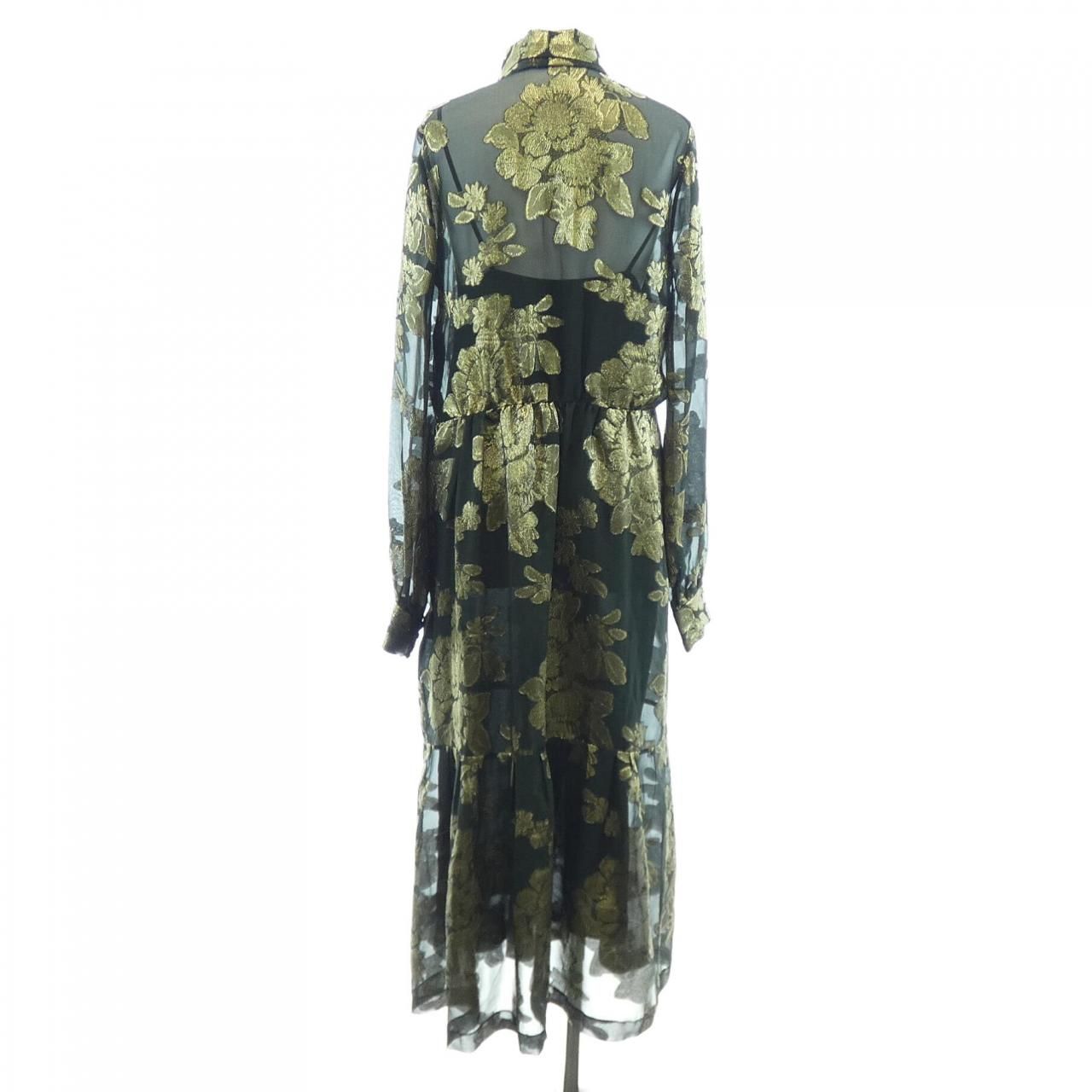 Saint Laurent Dress Green — view 2