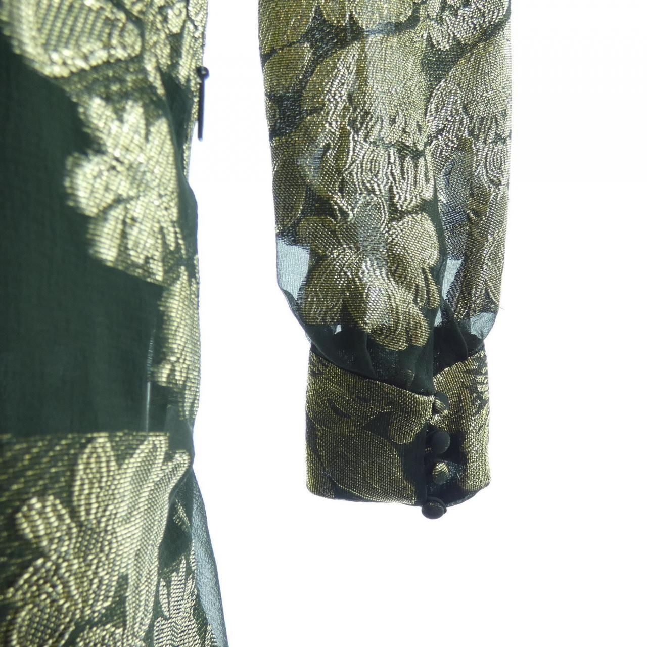 Saint Laurent Dress Green — view 6