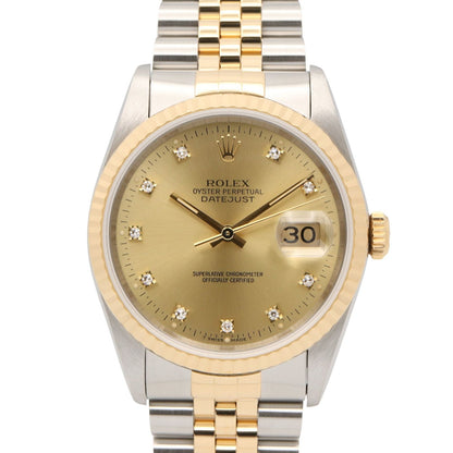Rolex Watch Datejust Diamond 18k Stainless Steel