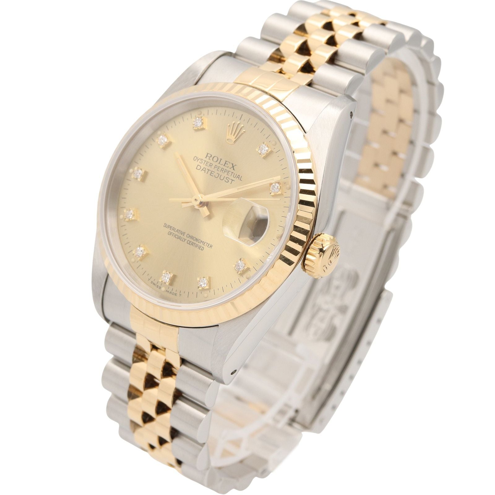 Rolex Watch Datejust Diamond 18k Stainless Steel — view 2