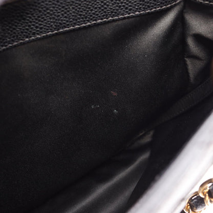 Chanel Tote Bag Quilted Grand Shopping GST Black Caviar Leather Chain — view 8