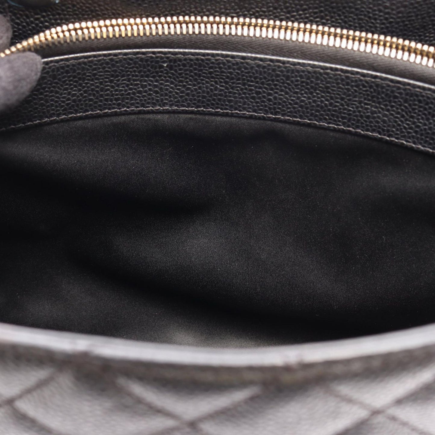 Chanel Tote Bag Quilted Grand Shopping GST Black Caviar Leather Chain — view 6