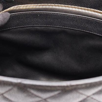 Chanel Tote Bag Quilted Grand Shopping GST Black Caviar Leather Chain — view 6